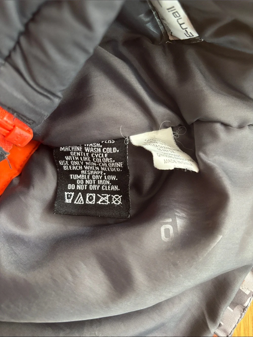 4T Snozu Orange and Gray Puffer Snow Jacket